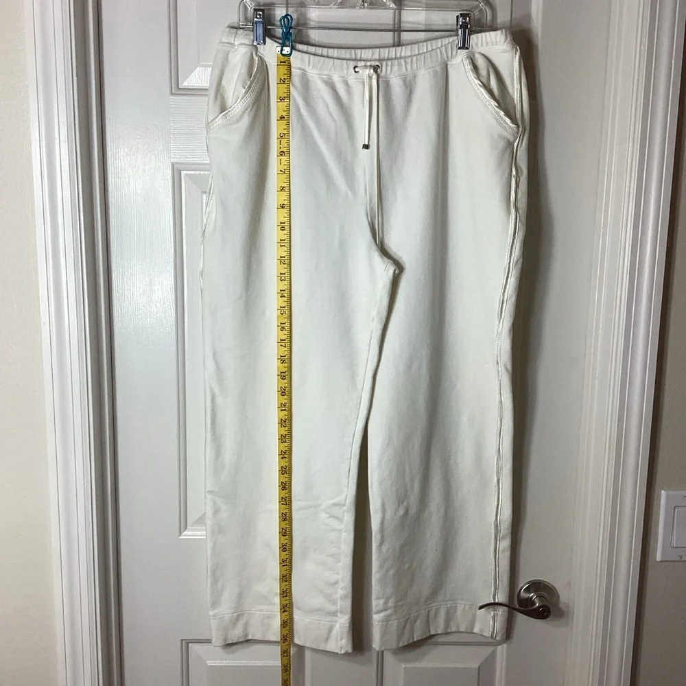 Liz Claiborne Villager Off-White Joggers Sz XL Pull-On Pants - Picture 1 of 13